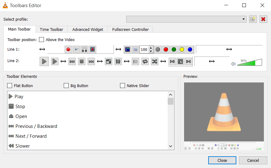 Toolbars Editor