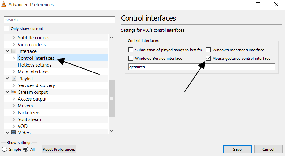 Control Interfaces and Mouse Gestures