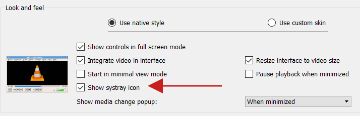 System Tray Related Settings