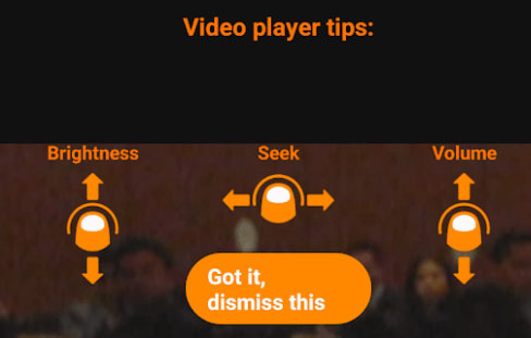 VLC Android Gestures