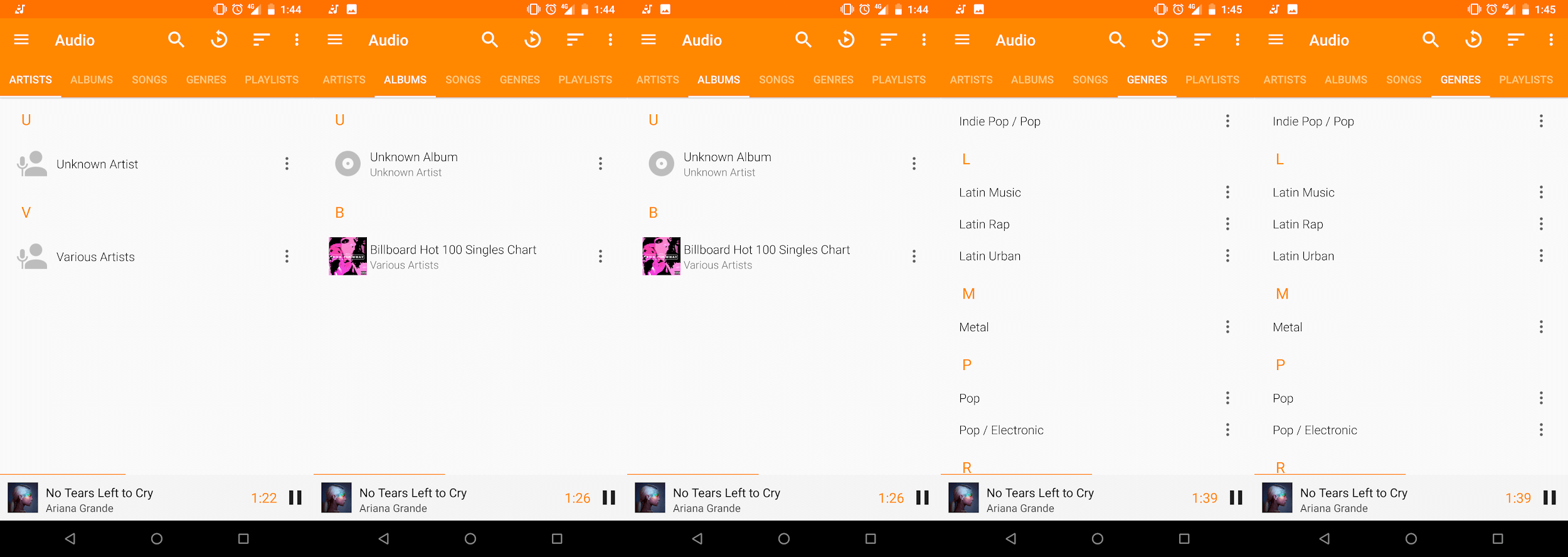 Tabs of VLC for Android