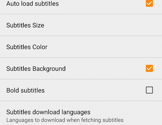 Subtitles Formatting Option in VLC for Android