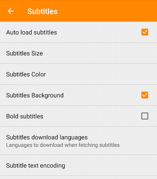 Subtitles Formatting Option in VLC for Android