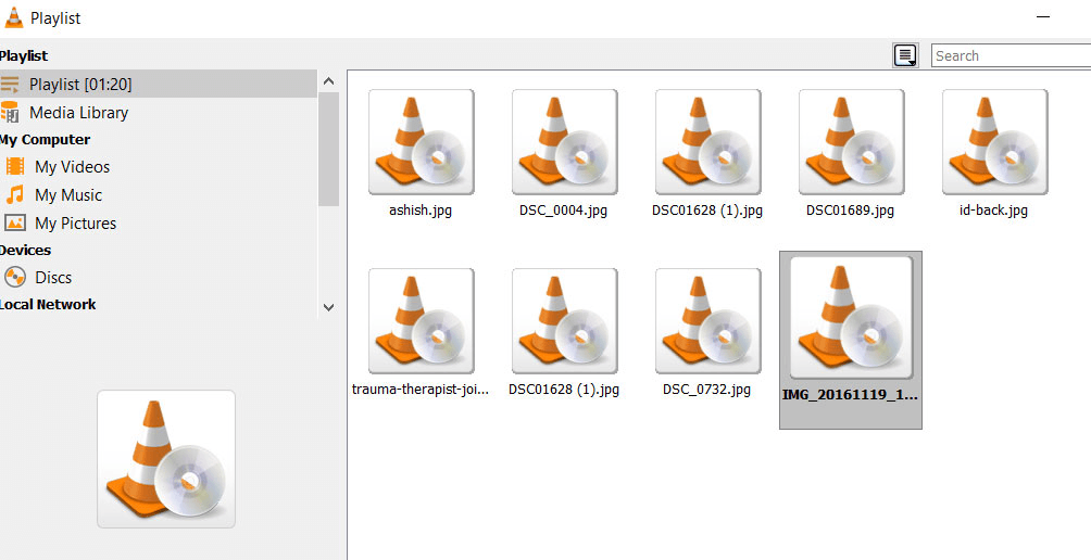 Image Playlist in VLC