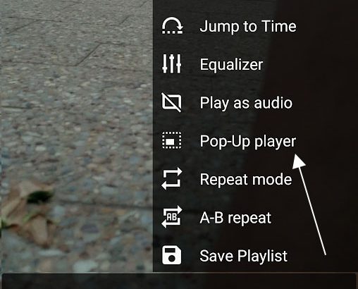 Pop Up Player in VLC for Android