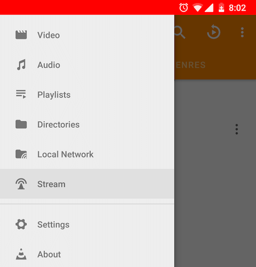 Stream URL in VLC Android