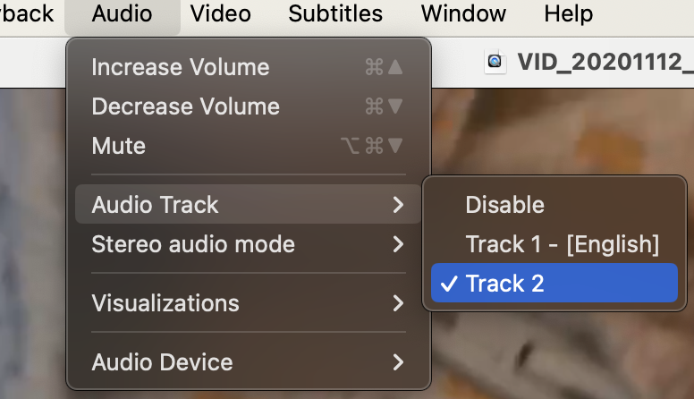 Open Audio Track Two